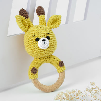 Handmade Crochet Animal Baby Rattle Teether