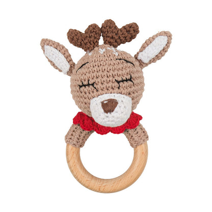 Handmade Crochet Animal Baby Rattle Teether