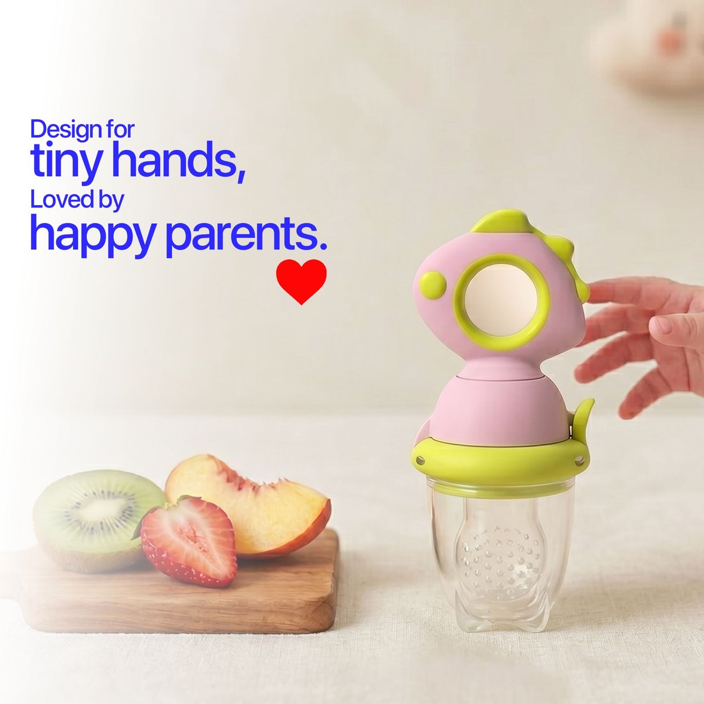 Nature-Inspired Silicone Baby Fruit and Vegetable Teether | (Free Shipping to USA) | 100% Food-Grade Silicone | BPA-Free | Certified Baby-Safe