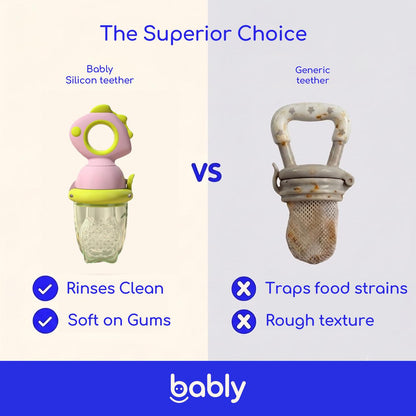 Nature-Inspired Silicone Baby Fruit and Vegetable Teether | (Free Shipping to USA) | 100% Food-Grade Silicone | BPA-Free | Certified Baby-Safe