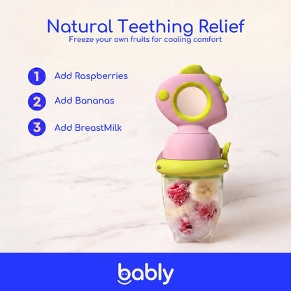 Nature-Inspired Silicone Baby Fruit and Vegetable Teether | (Free Shipping to USA) | 100% Food-Grade Silicone | BPA-Free | Certified Baby-Safe