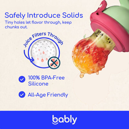 Nature-Inspired Silicone Baby Fruit and Vegetable Teether | (Free Shipping to USA) | 100% Food-Grade Silicone | BPA-Free | Certified Baby-Safe