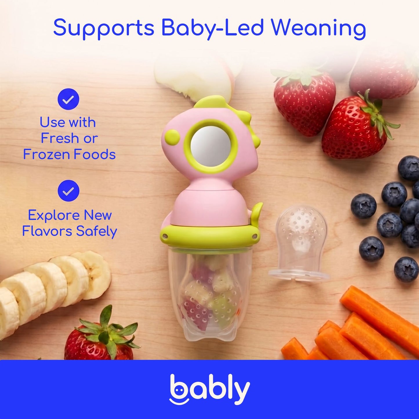 Nature-Inspired Silicone Baby Fruit and Vegetable Teether | (Free Shipping to USA) | 100% Food-Grade Silicone | BPA-Free | Certified Baby-Safe